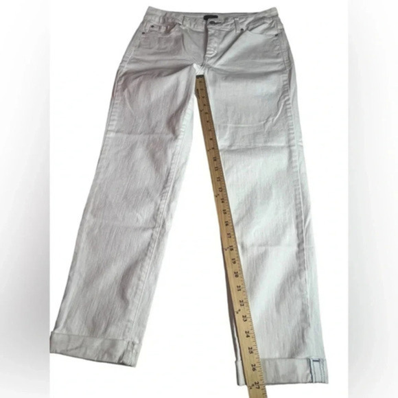 NYDJ White Ankle Embroidered Women’s Jeans Lift & Tuck Technology Size 6 - Picture 11 of 13